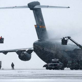 Winter airplane wallpaper