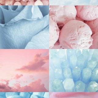 Pink and blue aesthetic wallpaper