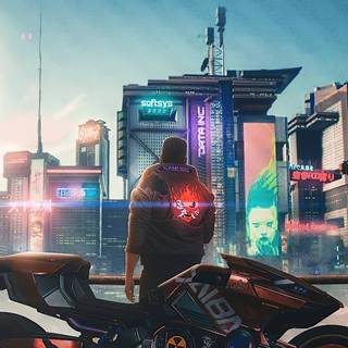 Cyberpunk 2077 iPhone XS Max wallpaper