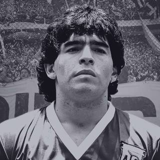 Maradona black and white wallpaper