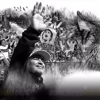 Maradona black and white wallpaper