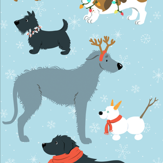 Aesthetic dog Christmas wallpaper