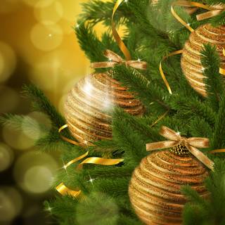 Yellow Xmas wallpaper