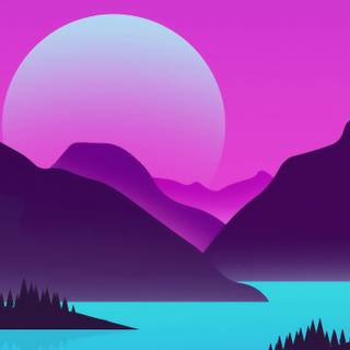 Minimalist landscape wallpaper