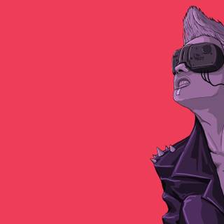 Minimalist Cyberpunk HD wallpaper