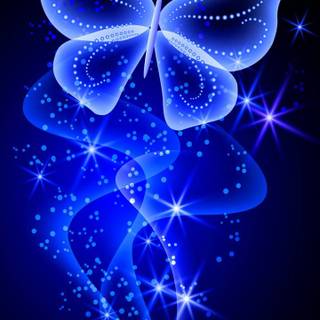 Neon butterfly wallpaper