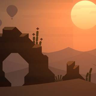 Minimal phone desert wallpaper