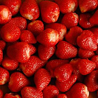 Aesthetic strawberries wallpaper