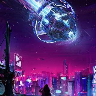 Cyberpunk 2077 iPhone 12 wallpaper