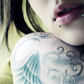 Women with piercing wallpaper