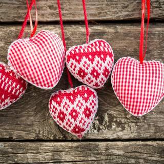 Christmas hearts wallpaper