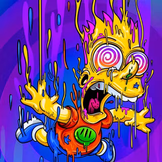 Simpsons drip wallpaper