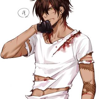 Brown skin anime boy wallpaper