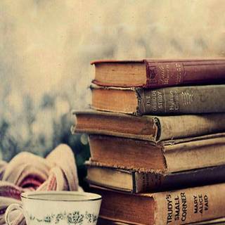 Tea winter and books wallpaper