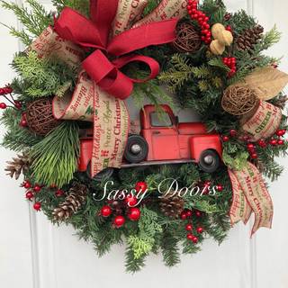 Door Christmas wallpaper