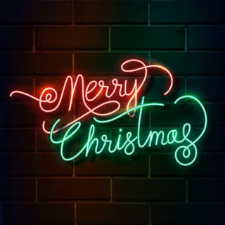 Neon Christmas sign wallpaper