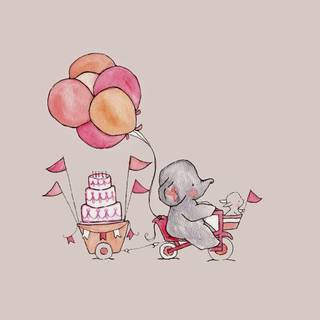 Cartoon elephant wallpaper