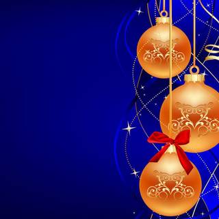 Orange Merry Christmas wallpaper