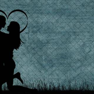 Couples shadow wallpaper