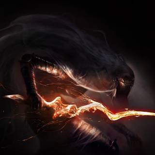 Fire sword wallpaper