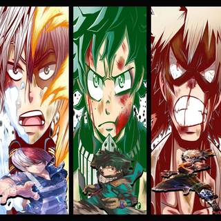 Izuku and Uraraka wallpaper