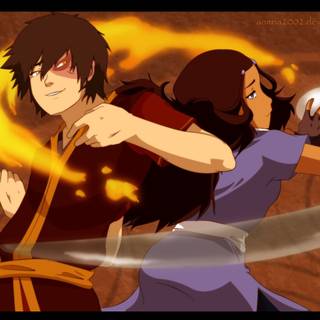 Katara and Zuko wallpaper