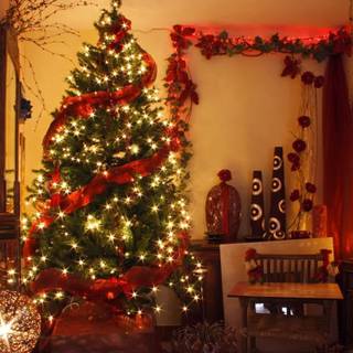 Warm Christmas lights wallpaper