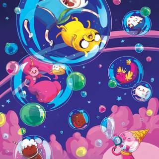 Spongebob and Adventure Time wallpaper