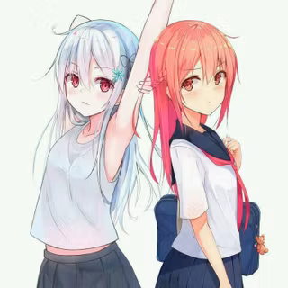 Anime girl BFFS wallpaper