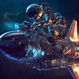 Rocket ship wallpaper