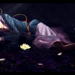 Sad girl anime art wallpaper