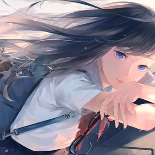 Sad girl anime art wallpaper