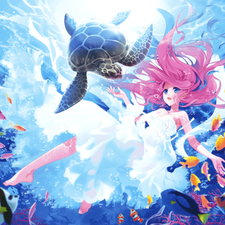 Anime mermaid HD wallpaper