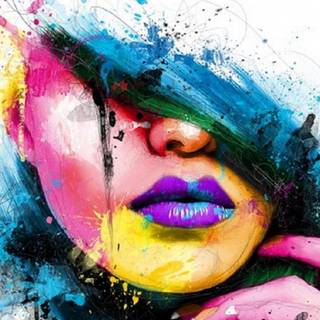Women face paint wallpaper
