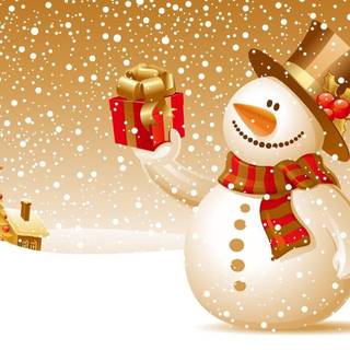 Christmas snowman HD wallpaper