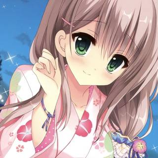 Anime Kawaii girl HD wallpaper