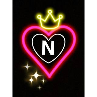 Neon N letter wallpaper