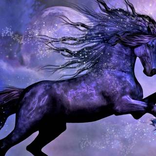 Bright colours unicorn wallpaper