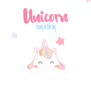 Bright colours unicorn wallpaper