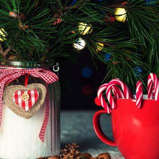 Candy cane Xmas wallpaper