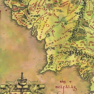 Middle Earth map wallpaper