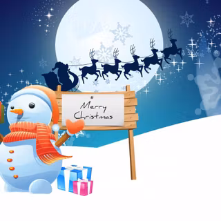 Merry Christmas snowman wallpaper