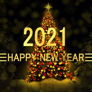 Merry Christmas and Happy New Year 2021 4k wallpaper