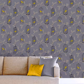 Bird cage wallpaper