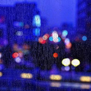 Purple city lights wallpaper