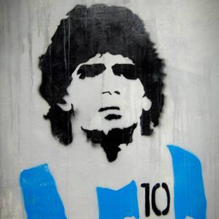 Maradona pixel wallpaper