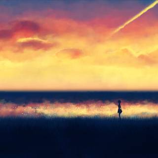 Relaxed anime wallpaper