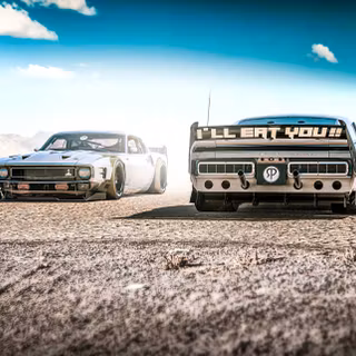 Desert cars 4k wallpaper