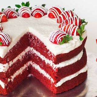 Red velvet cake wallpaper