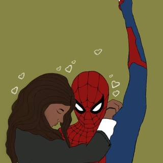 Spider-Man with MJ wallpaper